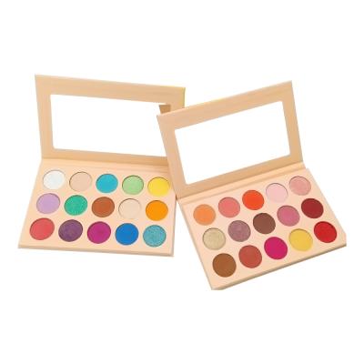 China Latest 15 Color Eyeshadow Vegan Shimmer Makeup Private Label Waterproof Eyeshadow Palette for sale