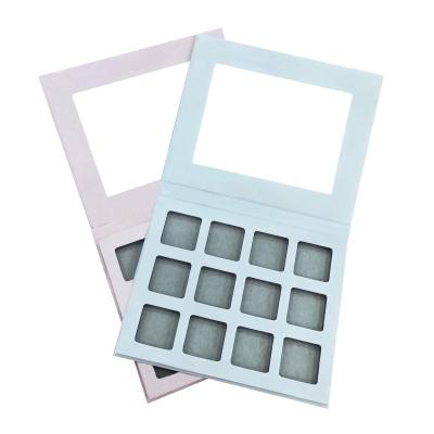 China Wholesale Custom Waterproof No Logo Eye Shadow Palette Empty Cosmetics DIY 12 Colors Makeup Eyeshadow Palette for sale