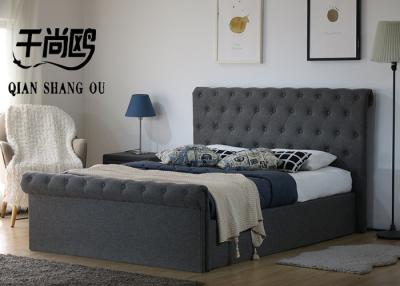 China Queen Size Upholstered Storage Platform Bed size customized European style for sale