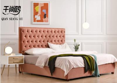 China Het moderne Tatami Doorgenaaide van de het Platformkoning van het Leerfluweel Moderne Kader van Size Leather Bed Te koop