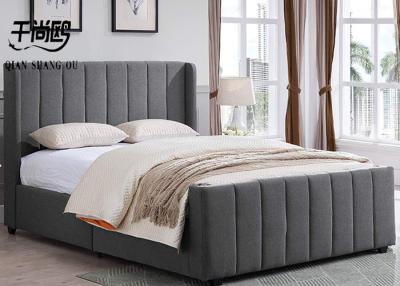 Cina Grey Solid Wood Double Bed pagina 137*203cm 153*203cm con la copertura di tela in vendita