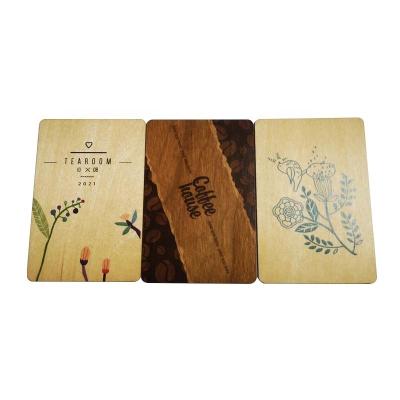 China ISO14443A Smart RFID Business Cards NTAG213/216 NFC Waterproof/Waterproof Programmable Bamboo Wooden Hotel Key Business Card for sale