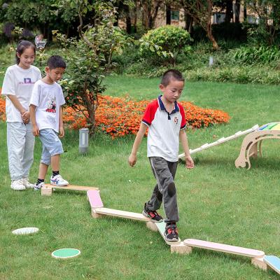 China Have Fitness Training Newcomers Indoor Montessori And Outdoor Colorful Wooden Pedal Balancing People Play for sale