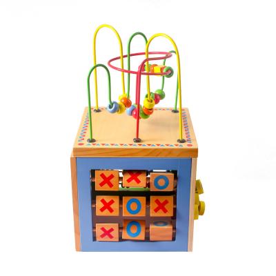 China Cube Toy Montessori Wooden Math Educational Baby Activity Calculate Toy Building Toys for sale