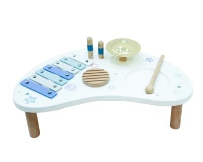 China New Arrival Music Center Play Educational Musical Instrument Set Unicorn Kids Educational Wooden Drum Toys for sale