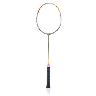 China Eastic & China PU Handle Badminton Racket Durable Graphite High End Shaft Lightweight Carbon Fiber Badminton Racket for sale