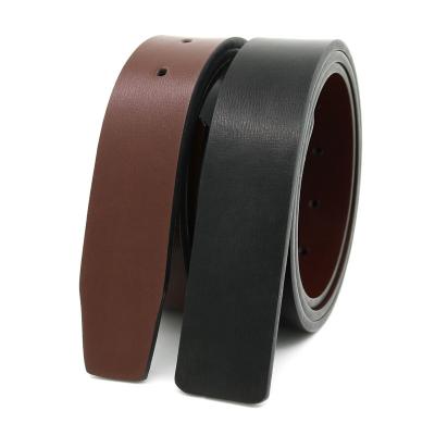 China Double Skin Leather 94 Inch LOGO Double Sided Three-plate Buckle Custom Belt Without Buckle Soft Belt Band Genuine Leather Belt Band for sale