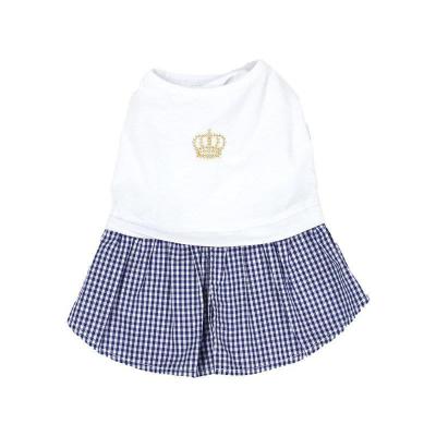 China Crown Candy Princess Dress Spring Summer Plaid Cat Dress Pet Sustainable Clothes for sale