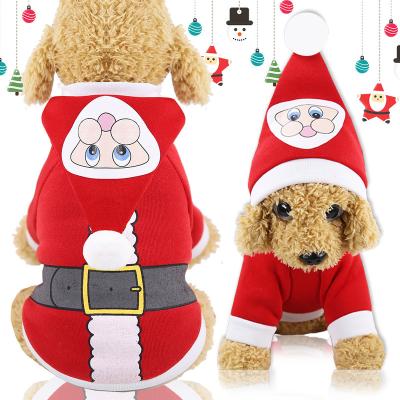 China Xmas Cosplay Viable Cloth Winter Snowman Dog Red Hoodies Coat Pet Clothes and Accessories for sale