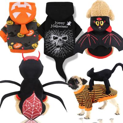 China Viable Weird Spider Different Cloth Cosplay Novelty Halloween Design Hoodies Dog Pet Clothes With Hat For Dogs for sale