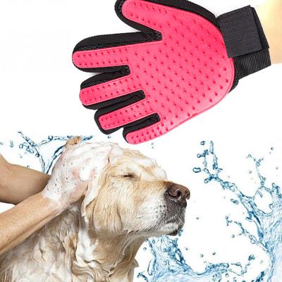 China Viable Dog Brush Comb Dog Deshedding Hair Pet Gloves Wool Grooming Cat Massage Cleaning Glove For Animal for sale