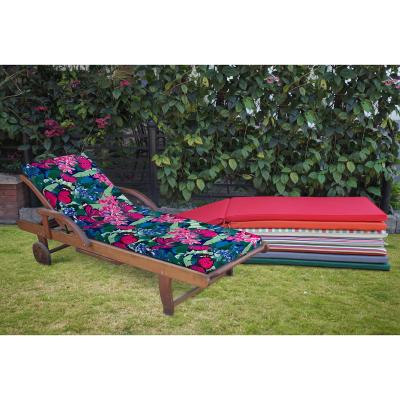 China Massage Butterfly All-weather Printing Outdoor Beach Sun Lounge Cushion Waterproof Single Folding Bed for sale