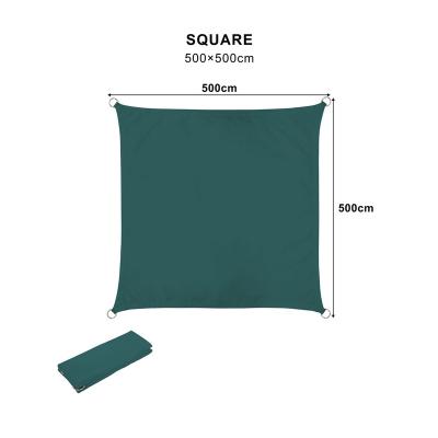 China Eco-friendly Square Water Repellent Polyester UV Resistant Windshield Sun Shade Sail Nets 5*5m Car Parking Shade for sale