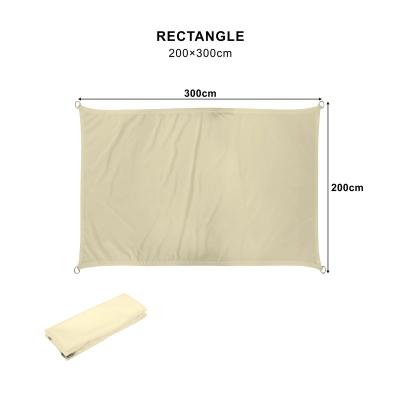 China Best Quality Polyester Sun Resistant Rectangle Sun Shade Eco-friendly Waterproof Shade Sail UV Resistant For Outdoor Beach Garden for sale