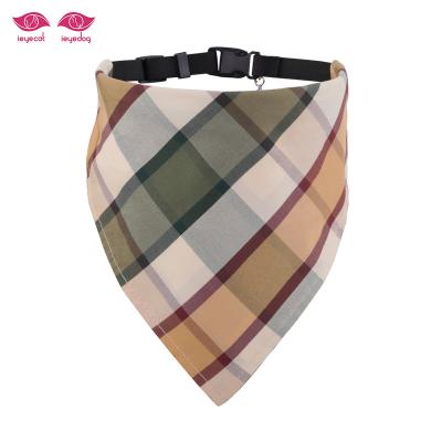 China Washable Cat S M L Dog Scarf Dog Viable Plaid Pet Bandanas Scarf Bow Ties Collar Accessories for sale