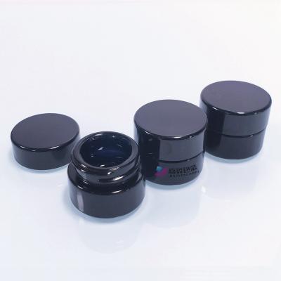 China Wholesale Cosmetic UV Dark Purple Glass Jar 5g 15g 30g 50g 100g 200g 250g 300g 500g 1000g for sale