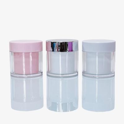 China Wholesale Empty Thick Wall Cosmetic Skin Care 20g 30g 50g Plastic Double Wall Jars With Lids For Cosmetic Cream for sale