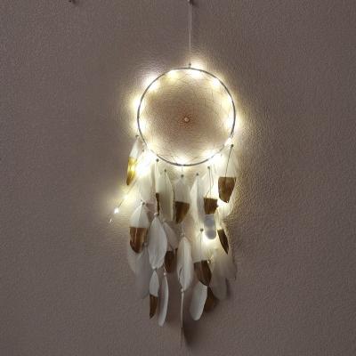 China Bali Dream Catcher Feather Europe Hot Sale LED Feather 20cm Large for sale