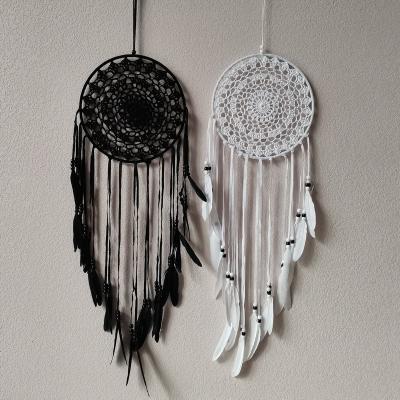 China Europe 20cm Wholesale Supplies Cheap Handmade Home Decor Indian Feathers Big Dream Catcher for sale