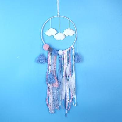 China Europe 20cm Could Design Handmade Crafts Hanging Dream Decoration Feather Catcher for sale