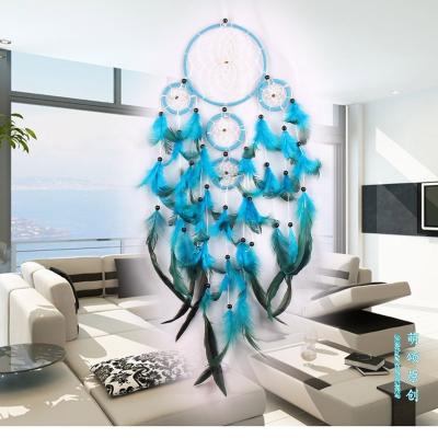 China Europe Indian style dream catcher 5cm+6cm+13cm in blue color for sale