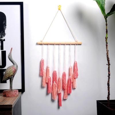 China Handmade Design Bedroom Europe Customer Party Wedding Decoration Gift Boho Macrame Home Wall Hanging for sale