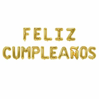 China Gift Toy Spanish Feliz Cumpleanos Foil Balloons Helium Party Decoration Birthday Balloons for sale