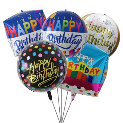 China Toy Factory Wholesale New Product Gift happy birthday printed 22 inch 4d foil balloon for birthday party decorations for sale