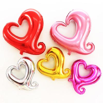 China 32 Inch Crochet Heart Foil Gift Toy Balloons Helium Wedding Valentine's Day Decoration Balloon Gifts for sale