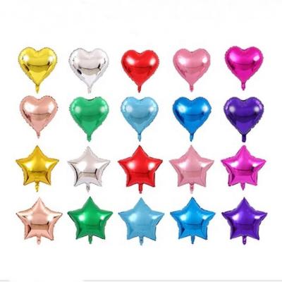 China 10 Inch Heart Star Foil Gift Toy Balloons Helium Wedding Party Decoration Balloon Gifts for sale