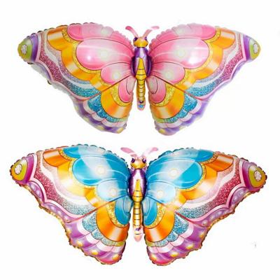 China The Gift Toy Laser Color Butterfly Foil Balloons Wedding Party Decoration Balloon Gifts for sale