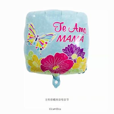 China Spanish Happy Gift Toy 18inch Mother's Day Foil Balloons 1pc Party Decoration Baloes Feliz Dia Mama Super Dad Helium Globos for sale