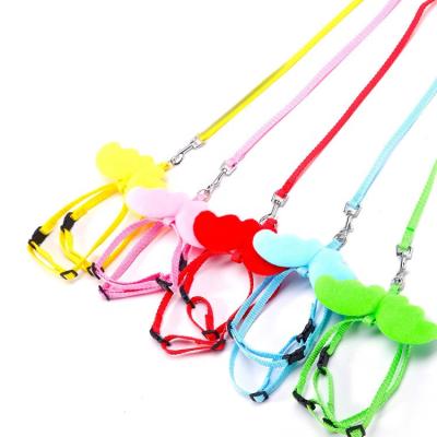 China Custom Pet Traction Rope Strap Nylon Adjustable Sling Walking Rope For Cat Angel Cat Back Traction Rope for sale