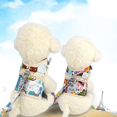 China Sustainable Bohemian Style Trailing Pet Walking And Running Harness Pet Harness And Leash for sale