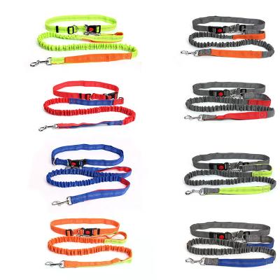 China Custom Hot Selling Amazon Pet Products Explosion Proof Elastic Collar Dog Running Leash for sale