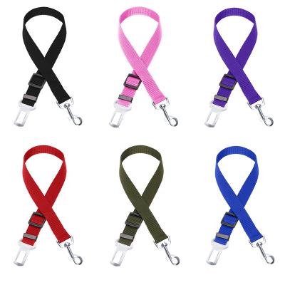 China Customized Adjustable Pet Car Seat Belt Safety Rope Dog Traction Rope Anti-Running Leash for sale