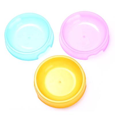 China Sustainable Transparent Multicolor Cat And Dog Bowl Candy Color Bowl Pet Food Drinking Bowl for sale