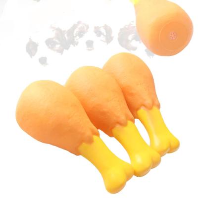 China Viable Chicken Leg Shape Dog Chewing Toys Teeth Cleaning Voice TPR Tool Toy For Dogs for sale