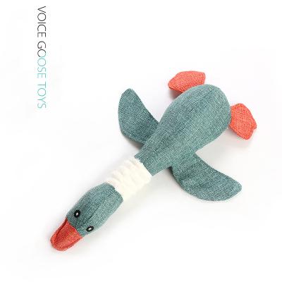 China Viable Plush Goose Toys For Puppy Chewing Plush Vocal Pet Toy Dog Chewing Toys for sale