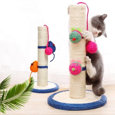 China Toy Cat Climbing Tree Mouse Ball Hanging Column Cat Climbing Frame Viable Pet Decoration for sale