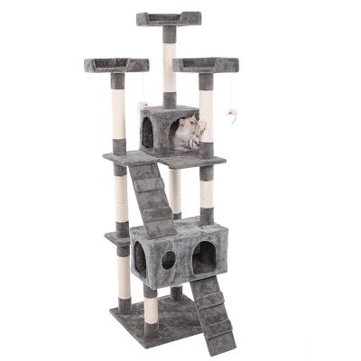 China Sustainable Cat Tree Tower Condo Furniture Scratch Post For Kittens Pet House Play for sale