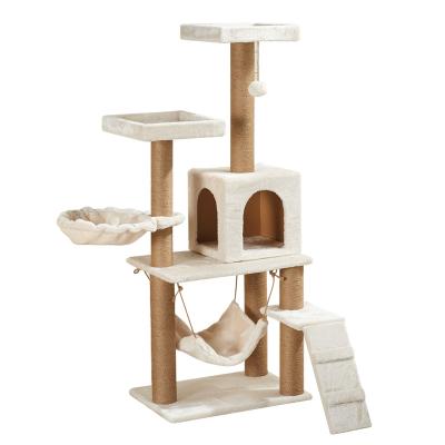 China Cat Tree Multi-Level Cat House Living Furniture Kitty Stand Play House Activity Center For Indoor Cats for sale