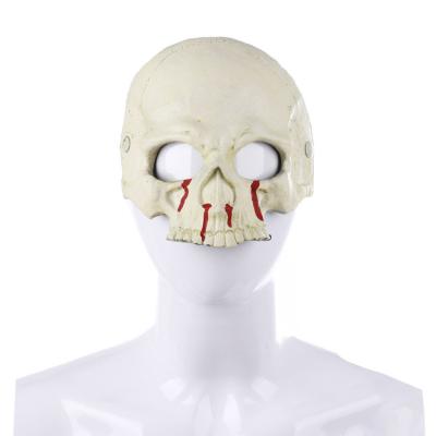 China 2021 PU Foam Halloween Cosplay Mask Rave Party Dance Props Vampires Skull Mask With Blood Stains for sale