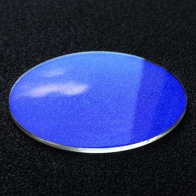 China Anti-Reflective Lens Blue AR Mineral Glass Antireaction Coating Single Dome Watch Crysta Watch Parts 28-38.5mm dia1.2mm Thick for sale