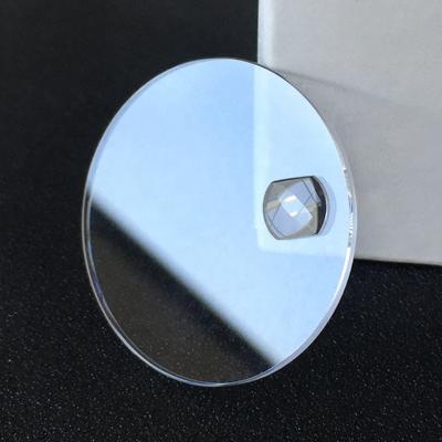 China Flat High Hardness Sapphire Glass With Date Window Thick Calendar 1.2mm 29-32mm Diameter Watch Custom Lens Crystal Parts China Factory for sale