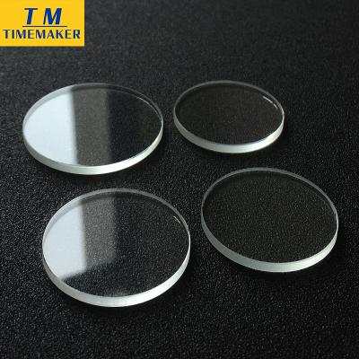 China Wholesale Crystal Thick Lens Flat 2.5mm Diameter Watch Flat Mineral Glass Parts 27-34.5mm for sale