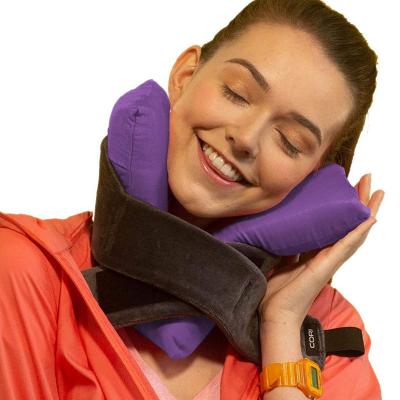 China Free Sample Magnetic Memory Foam Scarf Neck Travel Pillow for sale