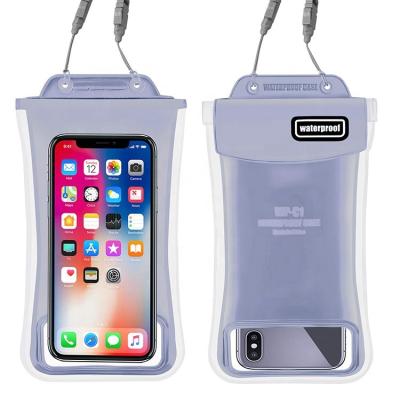 China 2019 New Beach PVC Airbag Mobile Phone Bag Mobile Phone Floating Waterproof Pouch for sale