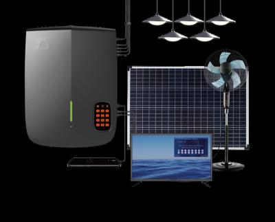 China 40w home pay as you go solar power lighting kits solar systems with dc tv for rural africa for sale