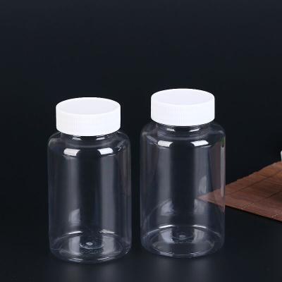 China 20ml 60ml 75ml 100ml 150ml 200ml eco-friendly recyclable transparent PET plastic capsule bottle with clear screw cap for sale